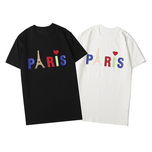 

20ss luxury mens designer t shirt paris men women t shirt black white summer t shirt size, White;black