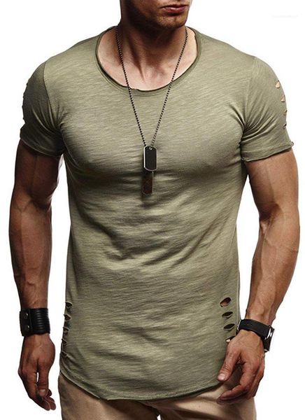 

sleeve crew neck male tees pure color casual boys summer mens hole solid tshirts short, White;black