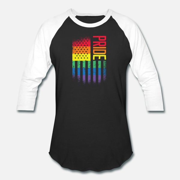 

gay pride flag usa rainbow flag lgbt t shirt men customize cotton round neck family loose funny summer pattern shirt