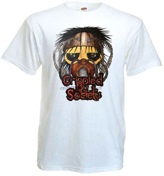 

crippled by society v3 t-shirt white poster all sizes s...5xl