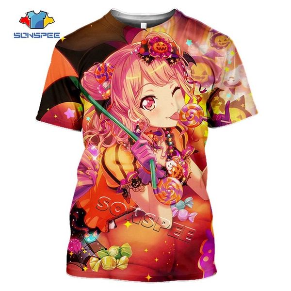 

summer anime girl love live printed 3d print shirts oversized aesthetic horror men clothing