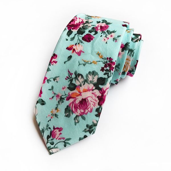 

neck ties fashion cotton floral men's tie narrow 6cm wedding groom formal flowers business accessories, Blue;purple
