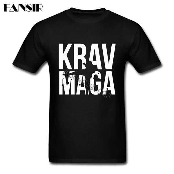 

krav maga white short sleeved t shirt man new shirts 100% cotton o neck men's t shirt for group