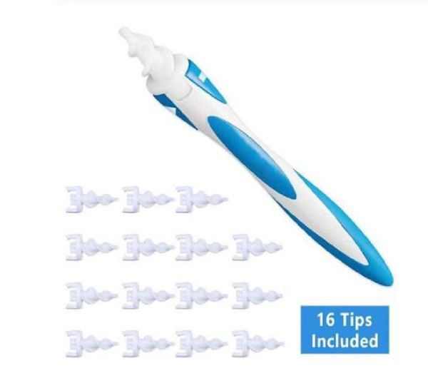 

new silicone ear spoon tool set ear cleaner 16 care soft spiral for ears cares health tools cleaner ear smart swab