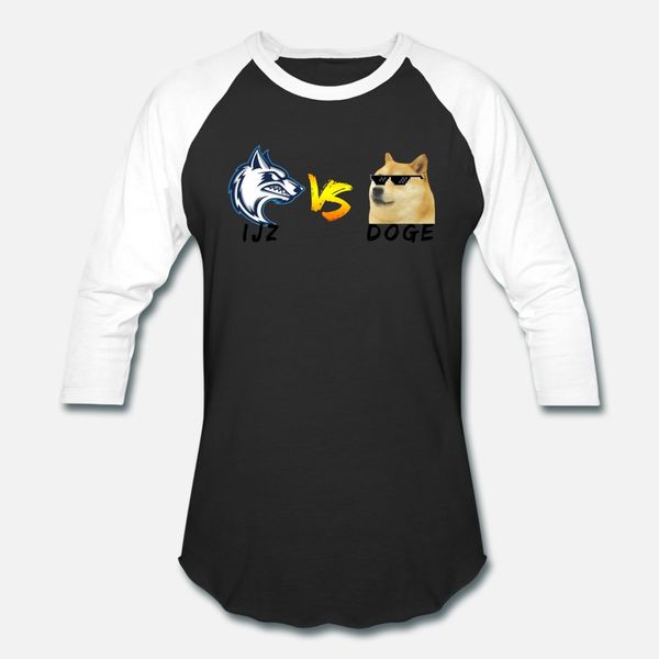 

ijz vs doge t shirt men knitted cotton round neck kawaii fit casual summer family shirt