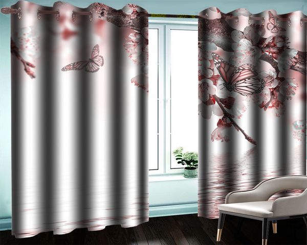 

3d curtain design for bedroom 3d modern curtain window charming plum butterfly romantic floral blackout 3d curtain