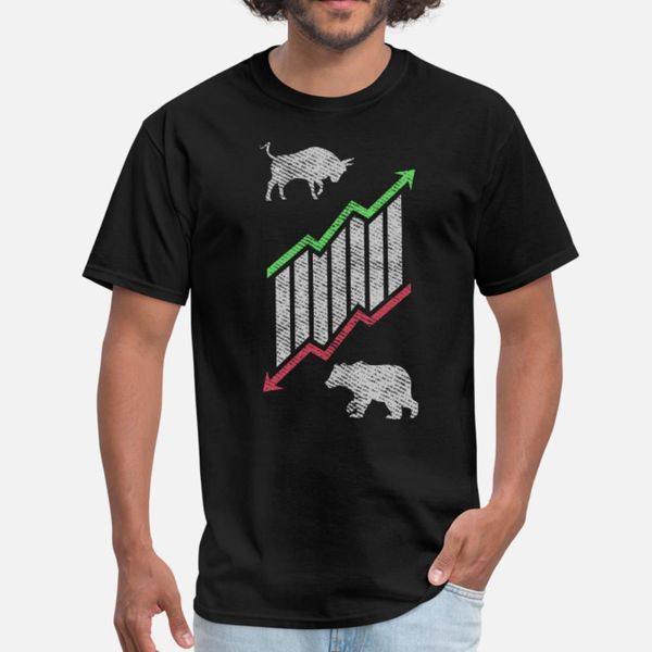 

фондовый рынок быков и медведи рынка подарки тенниски мужчины печать футболочки круглых шеи нормальной сумасшедшая строительство летней тонк