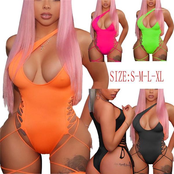 

bandage one piece swimwear bathing suit swimsuit female clothing colorful hollow out womens designer swimsuit, White;black