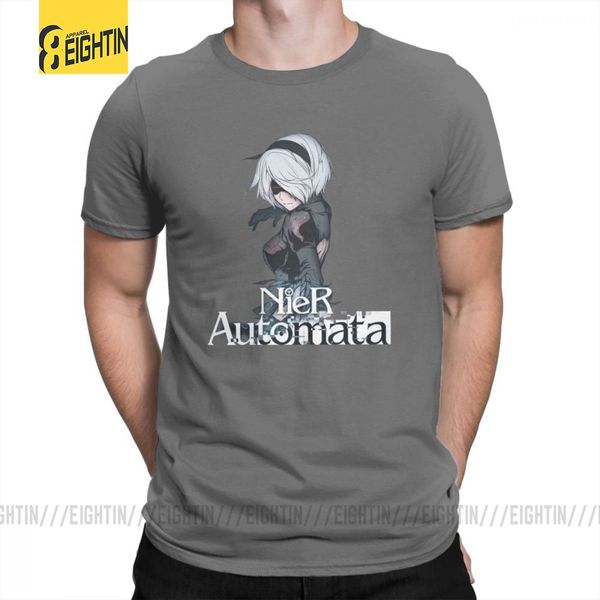 

nier automata t shirts action adventure game o-neck short-sleeved tees purified cotton t-shirts male cool big size
