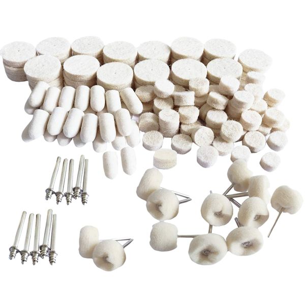 

120pcs/set felt polishing pad polishing wheel grinding pad shank practical combination point kit for rotary tools