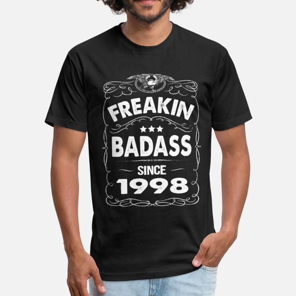 

freakin badass since 1998 t shirt men customized short sleeve o-neck letters famous building summer style original shirt