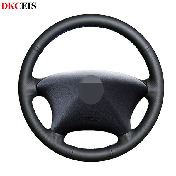 

steering wheel covers diy hand-stitched black soft pu leather car cover for partner 2003-2008 xsara picasso 2003-2010