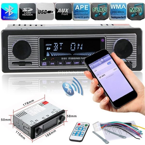 

10pcs/lot car bluetooth handsradio player fm mp3 player usb sd aux audio in dash music 5513