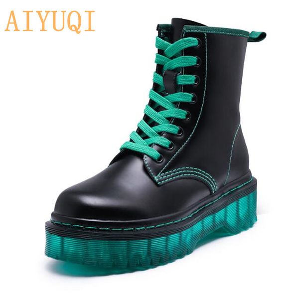 

thick-soled motorcycle boots women autumn 2020 new platform boots ladies british style candy color short women, Black