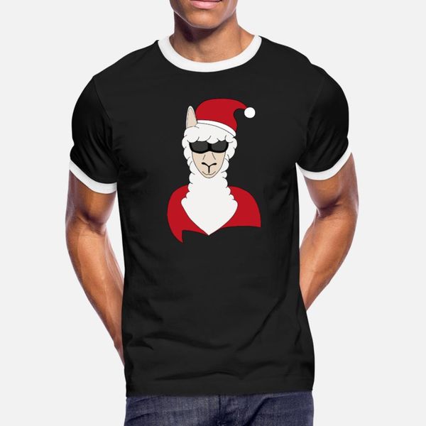 

christmas alpaca t shirt men custom short sleeve size s-3xl fit crazy funny summer style standard shirt
