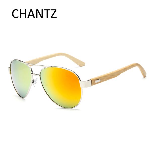 

высокое качество pilot bamboo солнцезащитные очки с сплав frame деревянные рукоятки goggle зеркало оттенки uv400 lunette de soleil femme hom, White;black