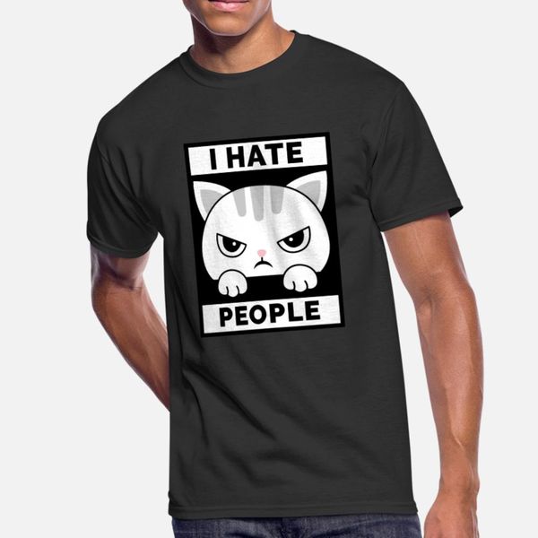 

i hate people t shirt men sunlight 100% cotton s-3xl kawaii sunlight basic spring autumn pictures shirt