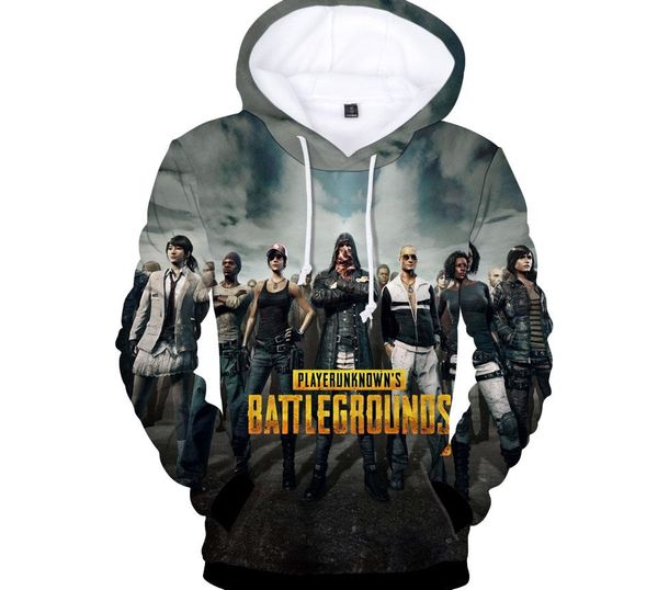 

2019 new pubg 3d hoodies men women fashion popular 3d print pubg men's hoodies&sweatshirt top, Black