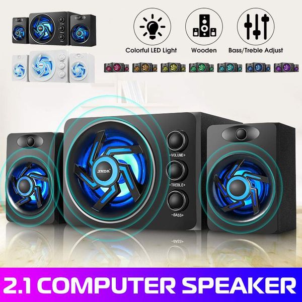 

3.5mm audio jack 3d stereo subwoofer super bass led light portable computer speaker for lapphone pc