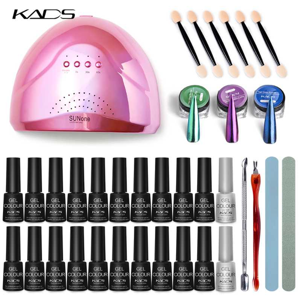 

manicure nail set gel nails set with uv lamp base coat kit arylic powder rhinestones manicure tools nail art decorations