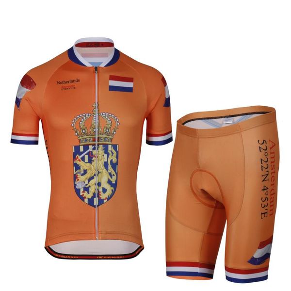 

2020 pro team netherlands cycling jersey set mtb france bicycle clothing quick dry bike clothes wear mens short maillot culotte, Black;blue