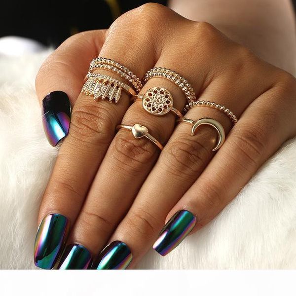 

2018 new fashion geometric copper anillos gold color ring crescent thin delicate moon finger rings for women girl charm jewelry, Silver