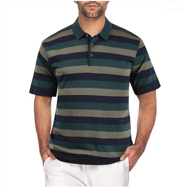 

short sleeve striped single breasted mens casual shirts fashion mens clothing summer turndown collar mens shirts, White;black