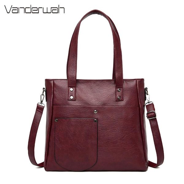 

2 sets leather casual tote sac purses and handbags luxury handbags women bags designer ladies shoulder hand bags for women 2020