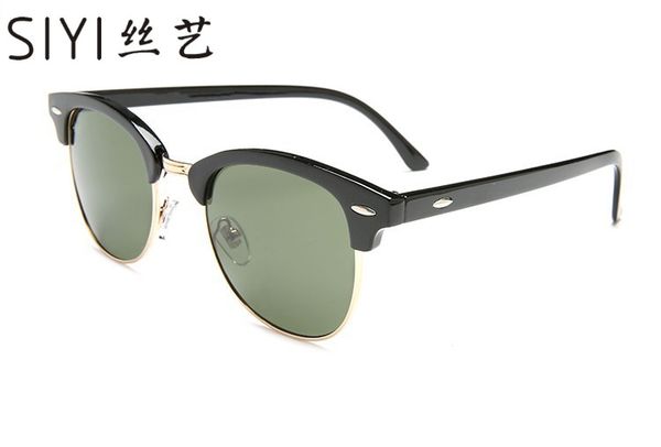 

sun glasses polaroid half frame plastic uv400 pchromatic goggle exquisite anti-reflection fashion show long face, White;black