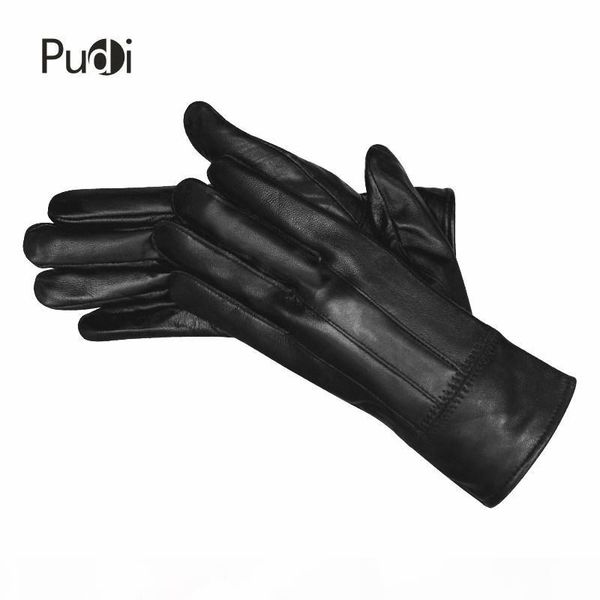 

pudi gl816 men' genuine leather glove 2018 brand new real sheep leather fashion winter warm gloves c18112201, Blue;gray