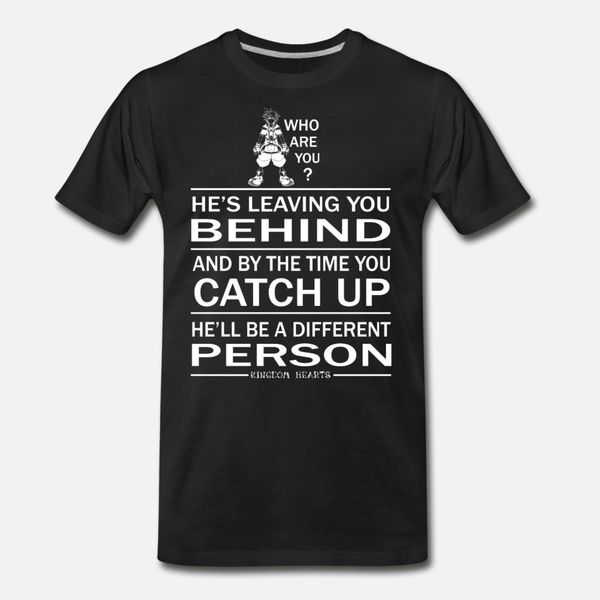 

kingdom hearts he ll be a different person t shirt men printed 100% cotton s-xxxl gents graphic basic summer standard shirt