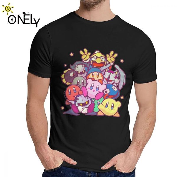 

stylish kirby group family t shirt for men hipster natural cotton camiseta s-6xl