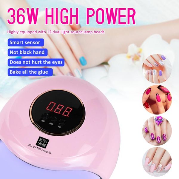 

36w white usb plug auto led nail lamp professional uv nail gel dryer lamp intelligent induction nail care tool