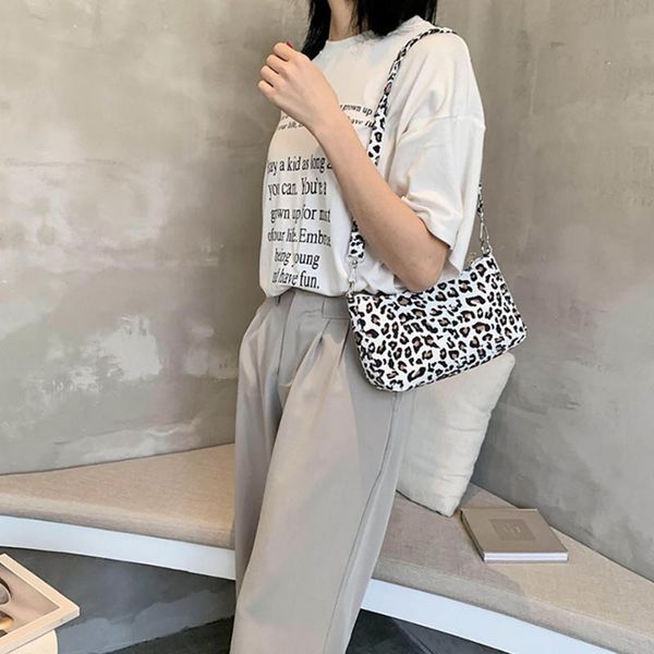 

retro leopard print luxury handbags women bags designer pu women shoulder bag lattice print splice zipper women's bags 2020