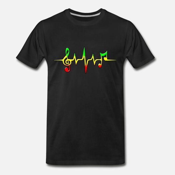 

reggae music note pulse frequency clef t shirt men create short sleeve o-neck vintage gift comical spring outfit shirt