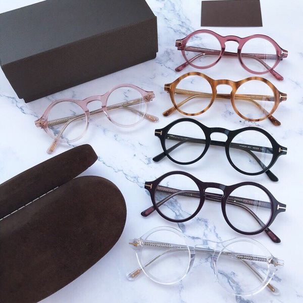 

new 2020 round youth women men prescription optical brand tom 5526 frame man gafas eyeglasses eyewear lentes eye glasses oculos, Black