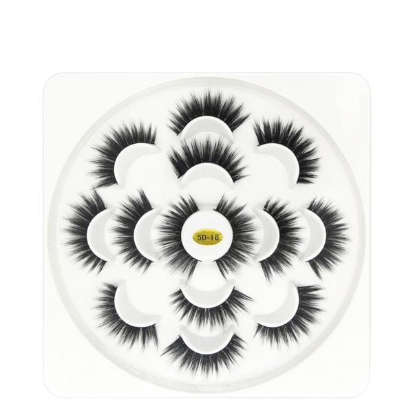 

false-eyelashes 7pairs 3d mink hair false eyelashe handmade natural voluminous eye l eyelash wispy fluffy makeup lashes reusable