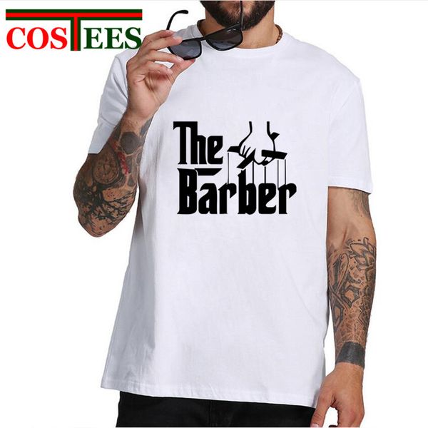

2018 latest summer collection creative design leisure tee shirt homme letter printed tshirt mens casual basic the barber t shirt