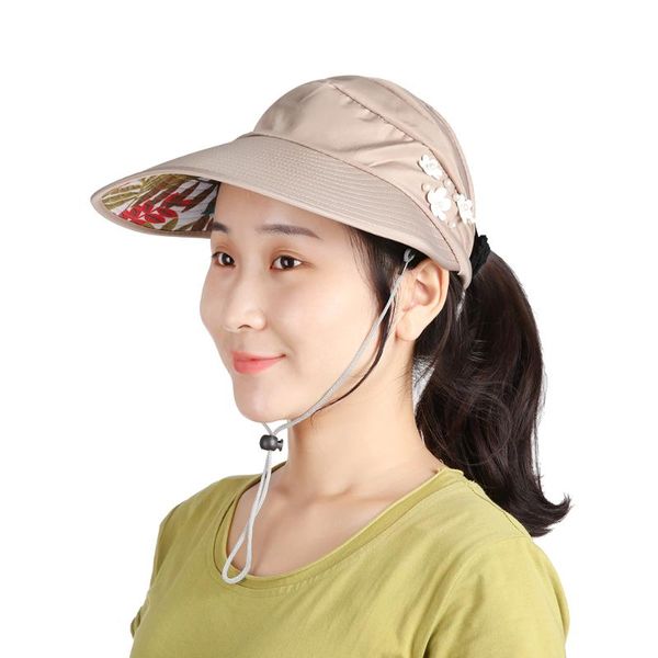 

black casual womens summer caps wide brim hat sun hats for women visors hat fishing fisher beach uv protection cap, Blue;gray