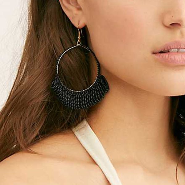

manilai bohemian beaded dangle earrings for women handmade jewelry seed beads statement pendants earrings girls pendientes 2020, Silver
