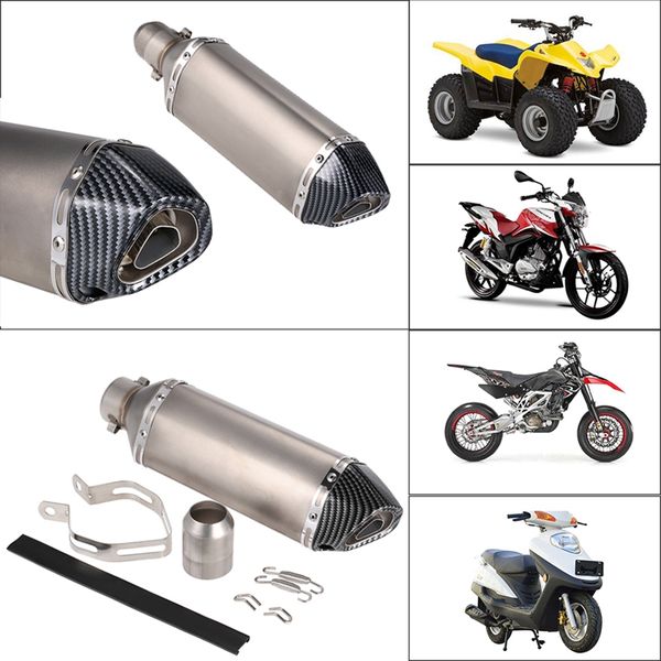 

motorcycle exhaust system 38-51mm small hexagonal carbon fiber modified tail