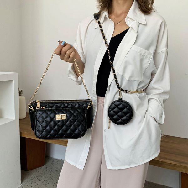 

fashion small majong bag women casual crossbody shoulder bags lady vintage messenger hand bag 3bags set clutch purse
