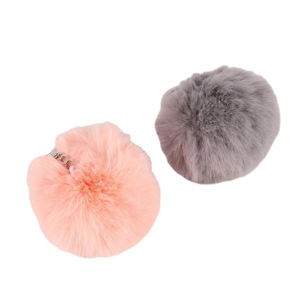 

2pcs creative durable fluffy decorative fashion plush keychain plush ball pendant hanging ball pendant keychain for bag keys bac, Golden;silver
