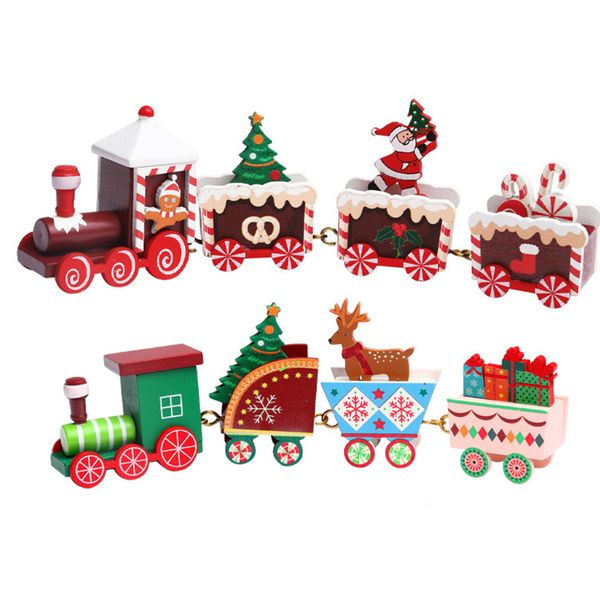 

mini wooden train toy for christmas kids children santa xmas christmas gift for home decor