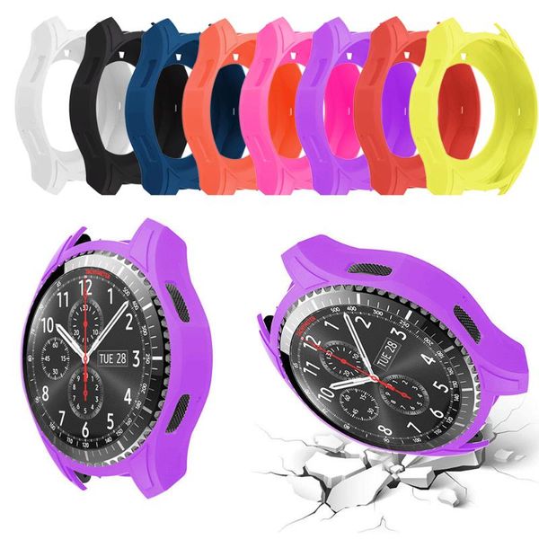 

mayitr watch protection silicone smart band strap wristband for samsung gear s3 classic frontier, Black;red