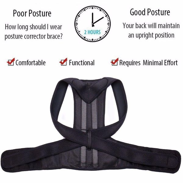 

back ortcs posture corrector correct size posture brace clavicle support sslouching and hunching adjustable back trainer universal