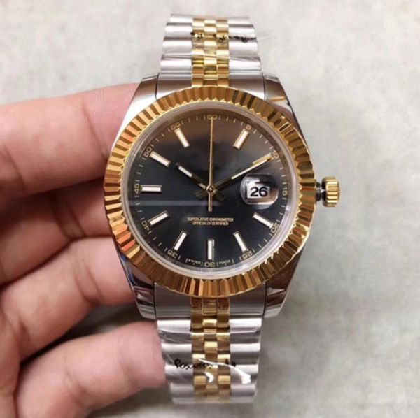 

factory mens watch daydate 228206 40mm sapphire glass big date 2813 automatic mechanical stainless steel strap men watches 2019 new, Slivery;brown