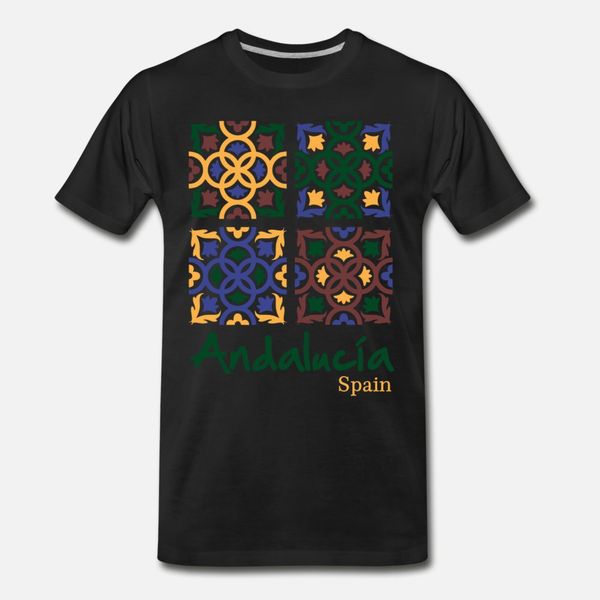 

андалузский плитка 3 тенниска мужчины проектирование tee shirt плюс размер 3xl тонкий против морщин смешной summer style формальное рубашка