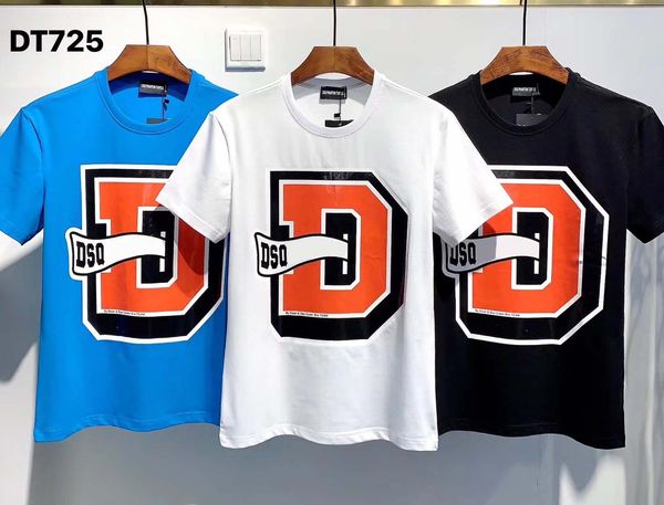 

dsq phantom turtle 2020fw new mens designer t shirt italy fashion tshirts summer dsq pattern t-shirt male 100% cotton 7552, White;black