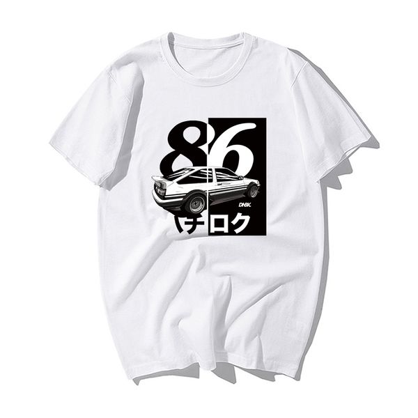 

fashion japanese drift anime initial d t shirt men summer cool cotton short sleeves tshirt casual ae86 initial d homme tshirt